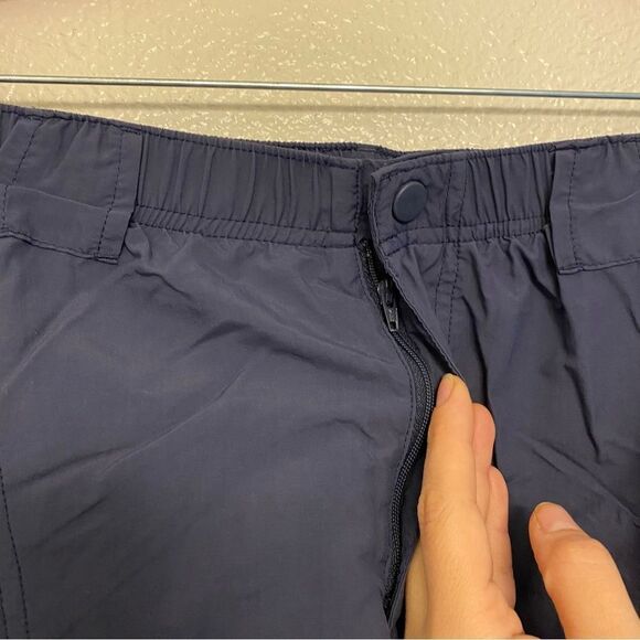 COLUMBIA woman’s navy blue nylon pull on hiking fishing shorts 6” plus size 1X - Picture 4 of 10